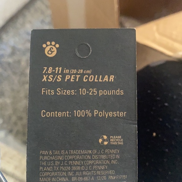 Paw And Tail Geometric Dog Collar - Picture 2 of 4